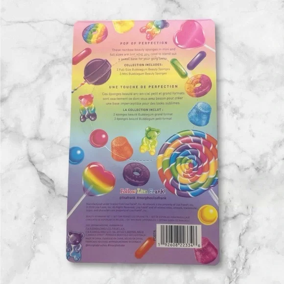 Morphe X Lisa Frank Treat Me Sweet 5 Piece Makeup Sponge New - Picture 4 of 4